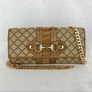 GUCCI Diamanté Crocodile Continental WOC